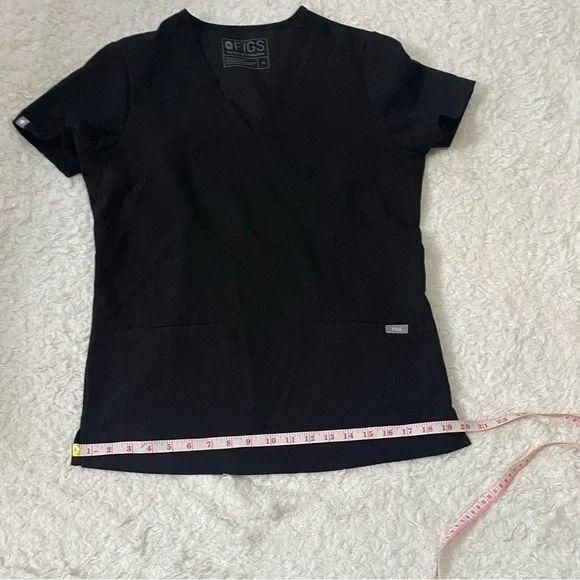 Figs Women's Short Sleeve Black Top - Picture 7 of 8